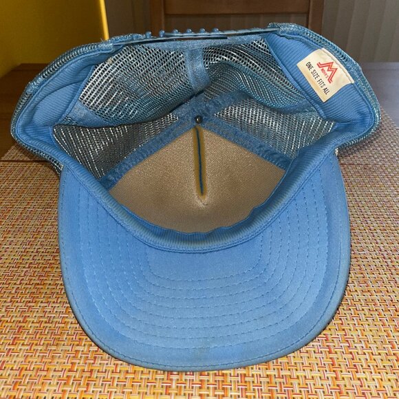 Palm Springs Vintage Blue Mens Baseball Cap Hat VTG - Picture 2 of 5